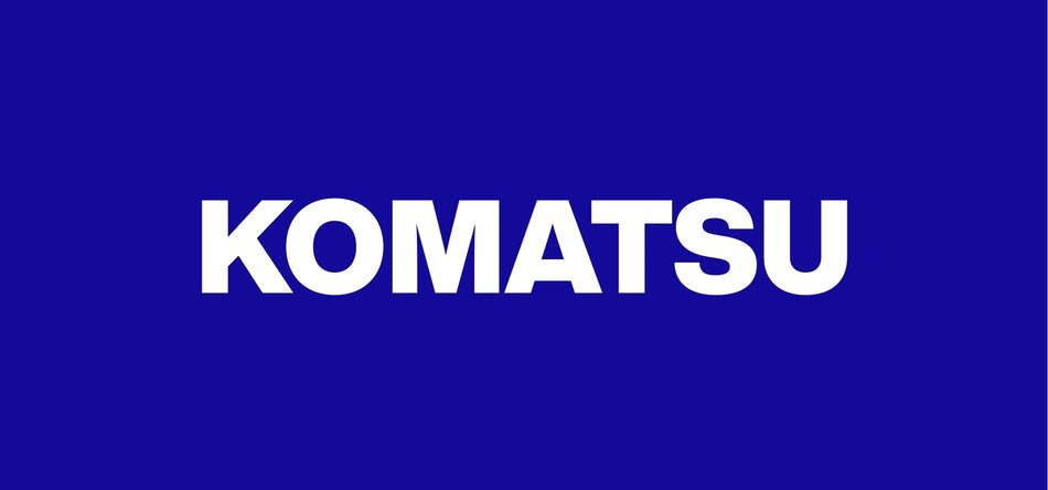 Image for Akaliko's Komatsu aftermarket mining component collection showing Komatsu in bold text on blue background.