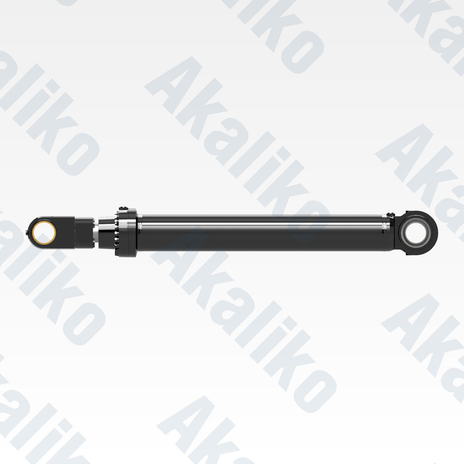 Side view of replacement boom hydraulic cylinder for Caterpillar 6060 FS excavator, OEM part number 368-0458