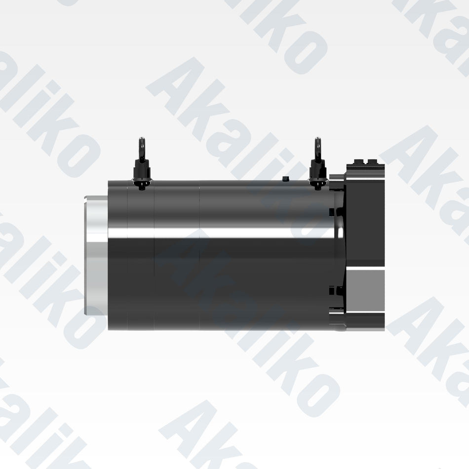 Side view of replacement track tensioner hydraulic cylinder for Caterpillar 6060 FS excavator, OEM part number 465-8645