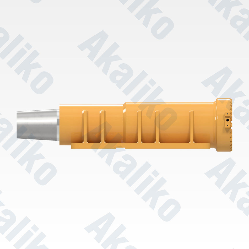 Side view of replacement front suspension hydraulic cylinder for Caterpillar 773D/773E/773G dump truck, OEM part number 350-3843