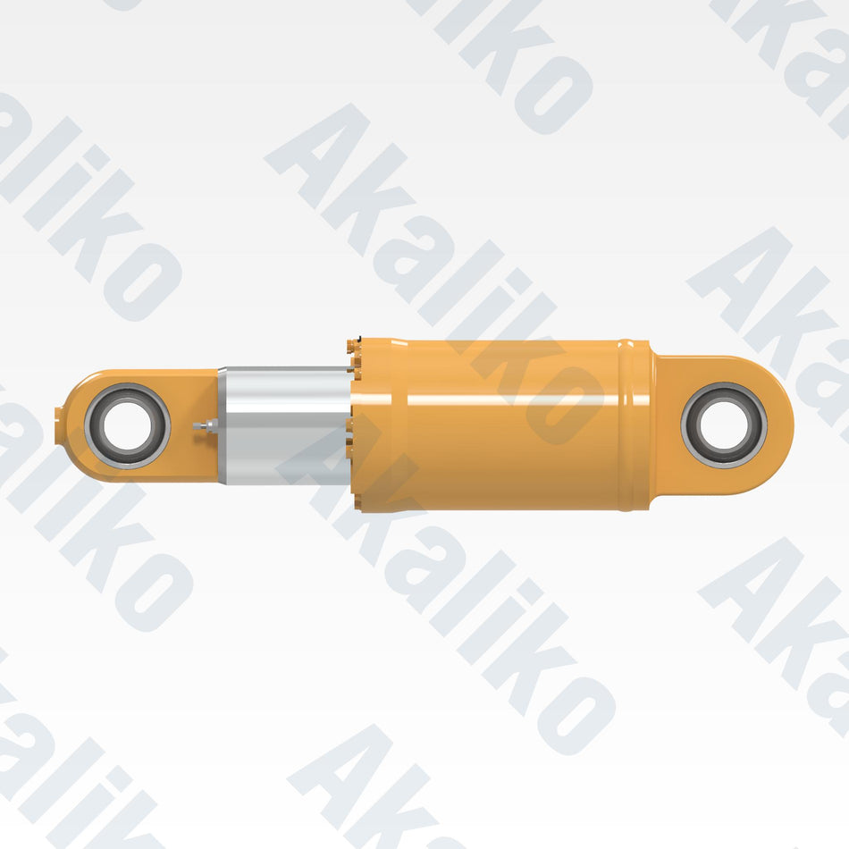 Side view of replacement rear suspension hydraulic cylinder for Caterpillar 773D/773E dump truck, OEM part number 350-3849