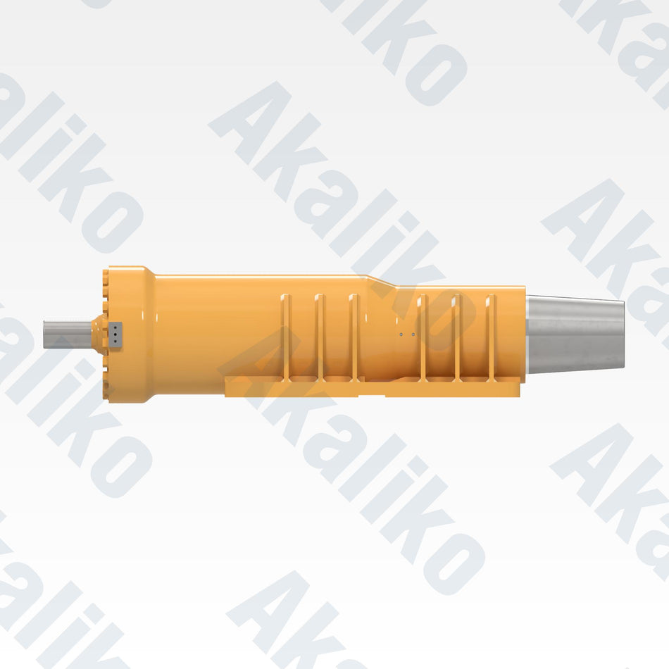 Side view of replacement front suspension hydraulic cylinder for Caterpillar 777D dump truck, OEM part number 299-5433