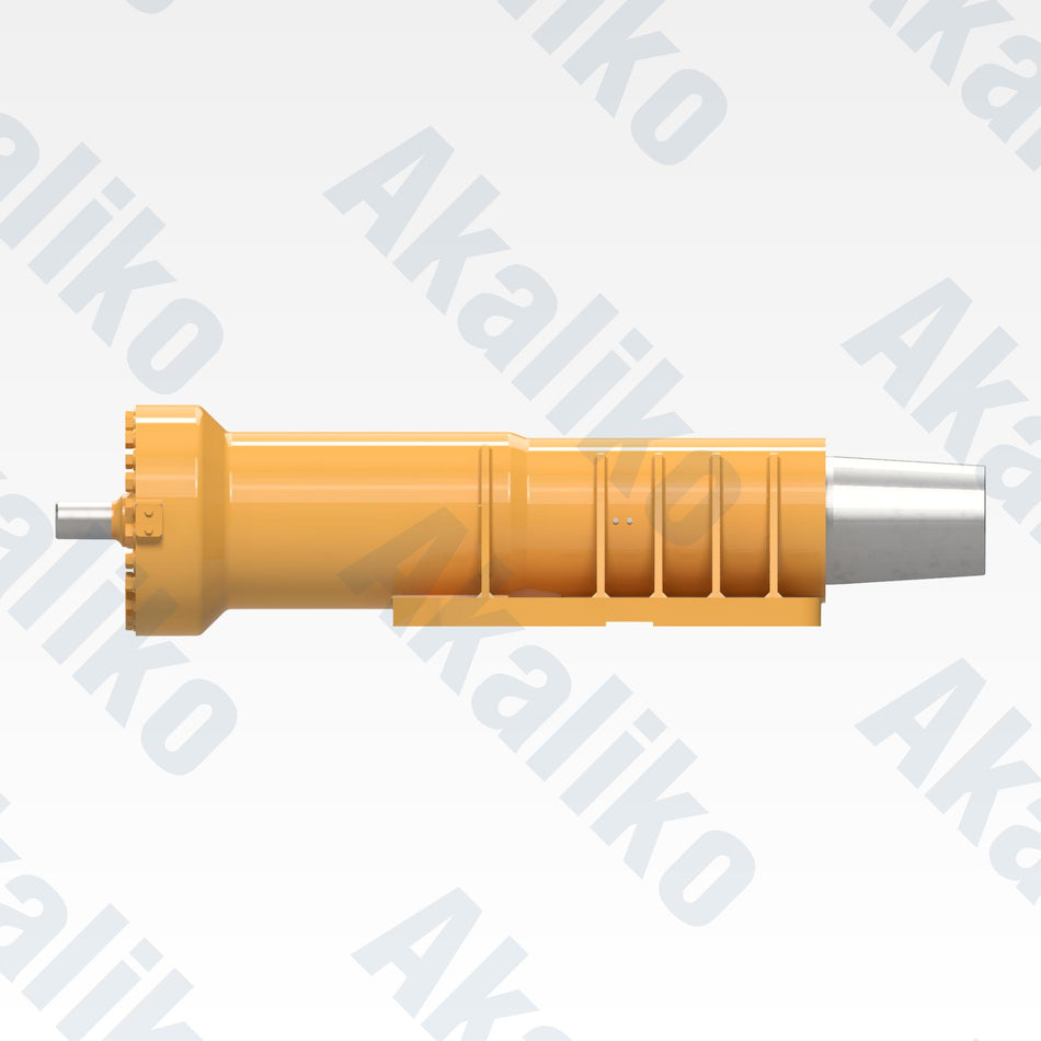 Side view of replacement front suspension hydraulic cylinder for Caterpillar 785C/785D dump truck, OEM part number 297-1492