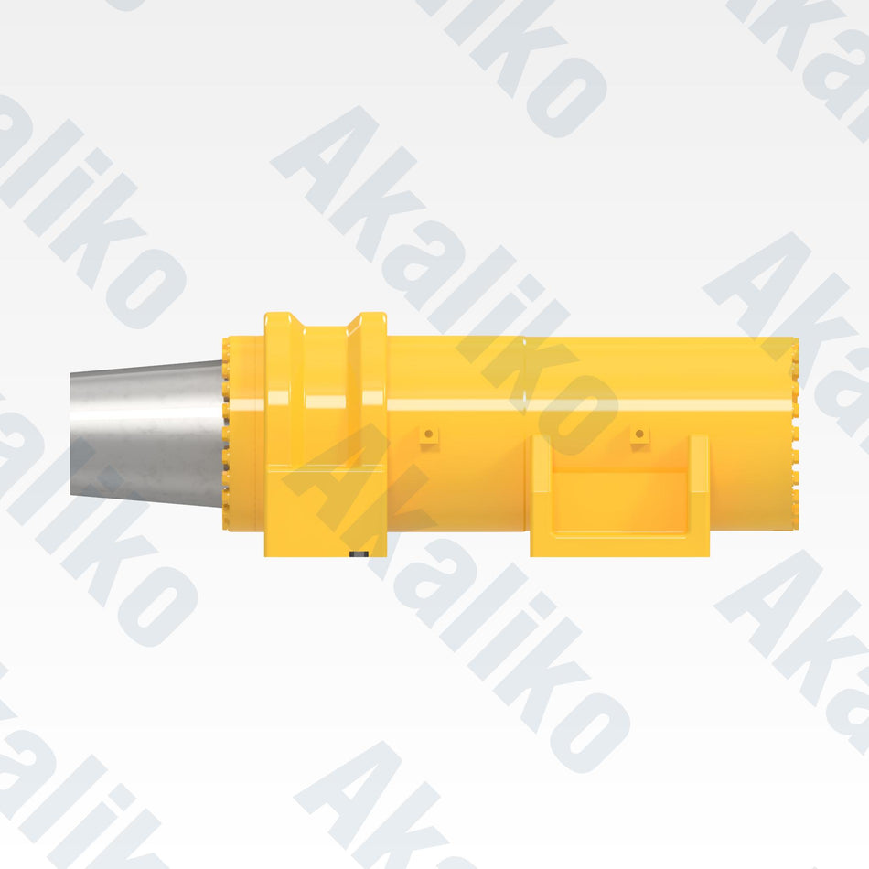 Side view of replacement front suspension hydraulic cylinder for Komatsu 930E-4 dump truck, OEM part number 58F-50-00101