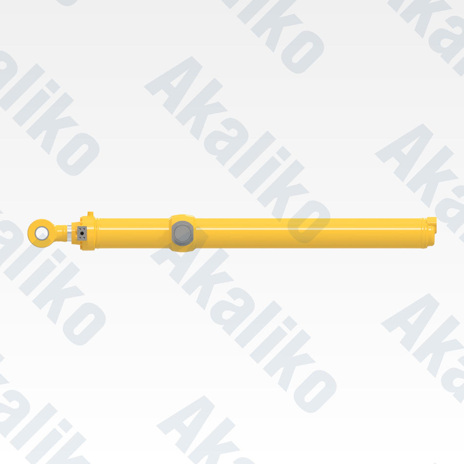 Side view of replacement blade lift hydraulic cylinder for Komatsu D375A-6 track dozer, OEM part number 707-03-00350