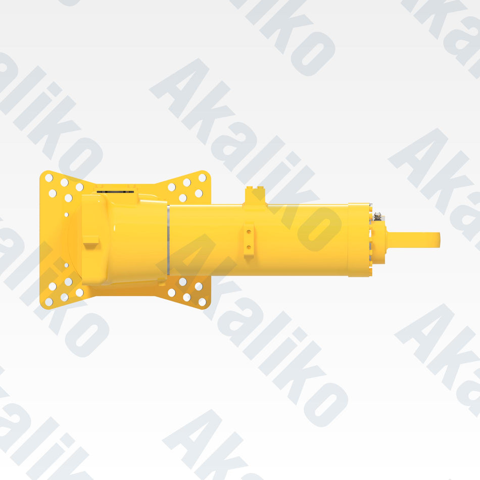 Side view of replacement front suspension hydraulic cylinder for Komatsu HD465-7 dump truck, OEM part number 569-50-8T503