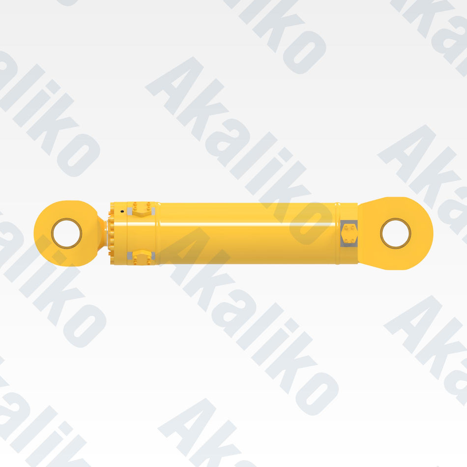 Side view of replacement clam hydraulic cylinder for Komatsu PC3000-6 excavator, OEM part number 992-030-40