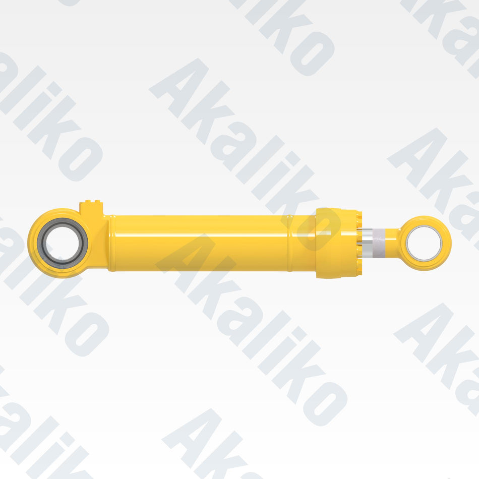 Side view of replacement steering hydraulic cylinder for Komatsu WA800-3/WA900 wheel loader, OEM part number 707-01-16181